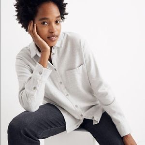 Madewell Flannel Sunday Shirt in grey